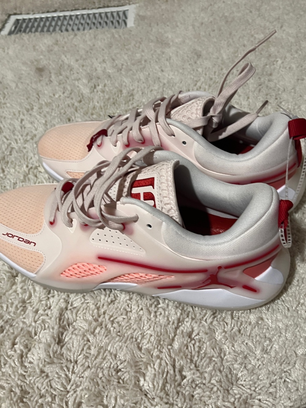 AIR Jordan Women's sz 13 Pink and Red Athletic Shoes Sneakers
